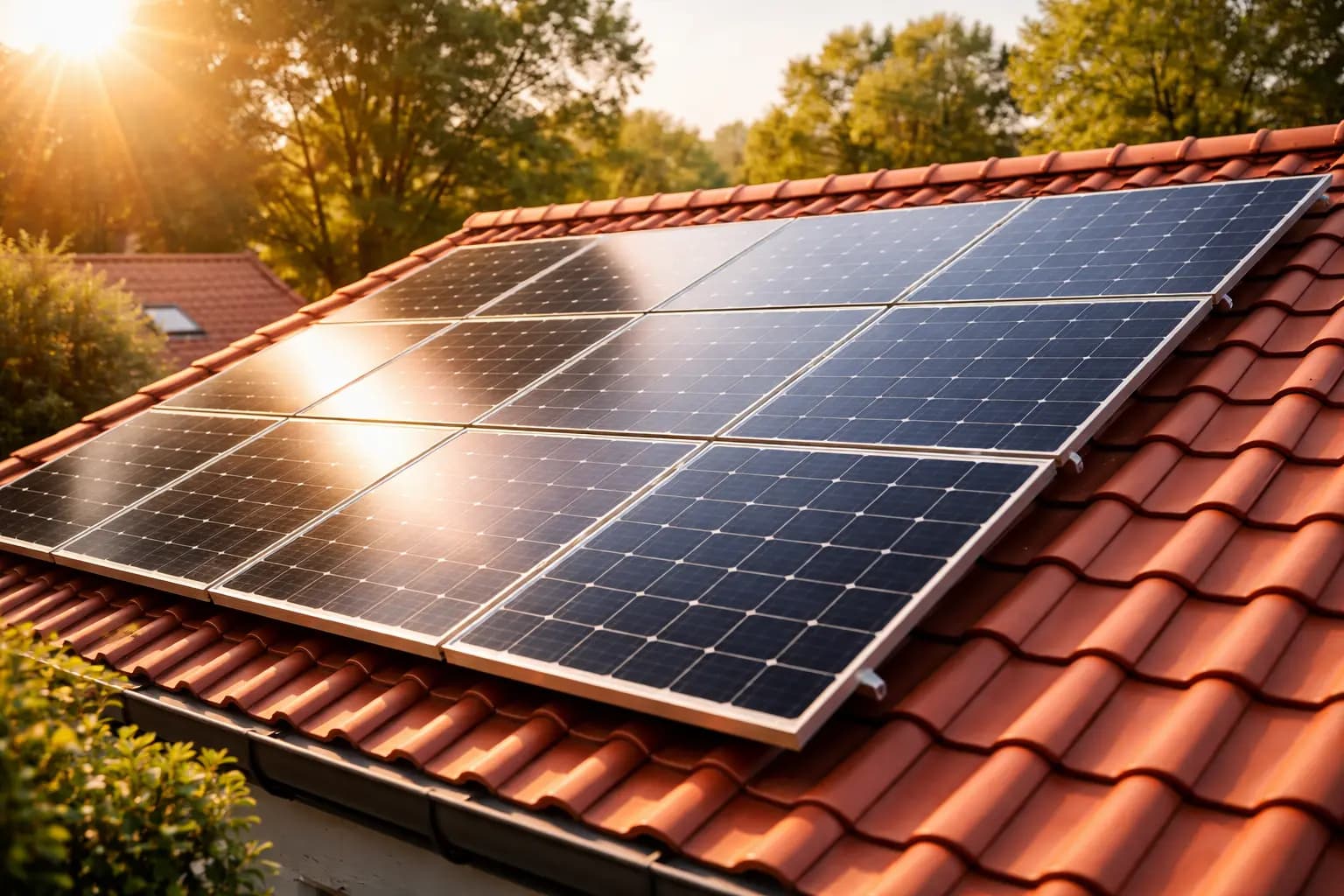 Solar panel installation on a home in England